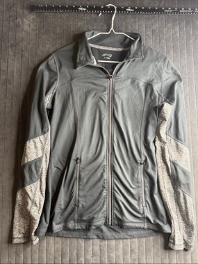 bcg Women's Full-Zip Jacket in Charcoal and Heather Gray